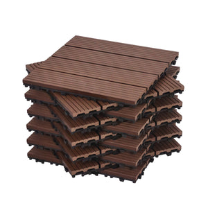 Bodenplatte PALMER 11er Set 30 x 30 cm braun