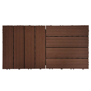 Bodenplatte PALMER 11er Set 30 x 30 cm braun