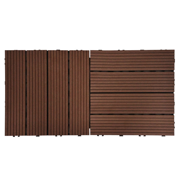 Bodenplatte PALMER 11er Set 30 x 30 cm braun