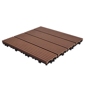 Bodenplatte PALMER 11er Set 30 x 30 cm braun