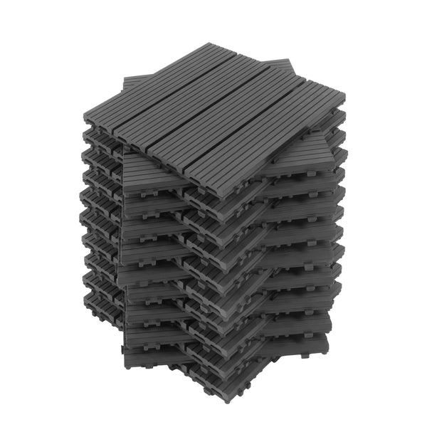 Bodenplatte PALMER 22er Set 30 x 30 cm anthrazit
