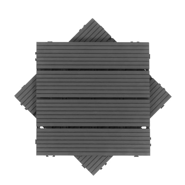 Bodenplatte PALMER 22er Set 30 x 30 cm anthrazit
