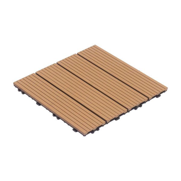 Bodenplatte PALMER 22er Set 30 x 30 cm hellbraun