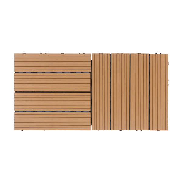 Bodenplatte PALMER 22er Set 30 x 30 cm hellbraun