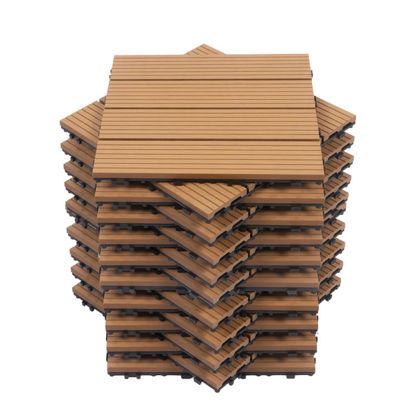 Bodenplatte PALMER 22er Set 30 x 30 cm hellbraun
