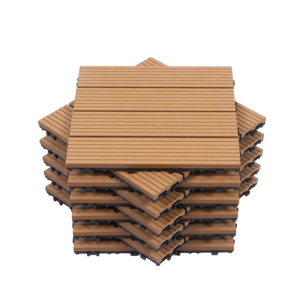 Bodenplatte PALMER 22er Set 30 x 30 cm hellbraun