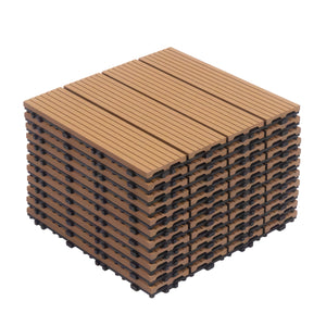 Bodenplatte PALMER 22er Set 30 x 30 cm hellbraun