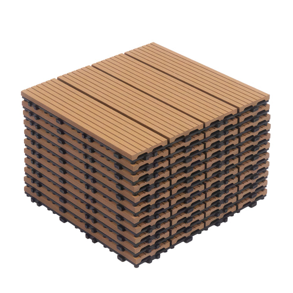 Bodenplatte PALMER 22er Set 30 x 30 cm hellbraun