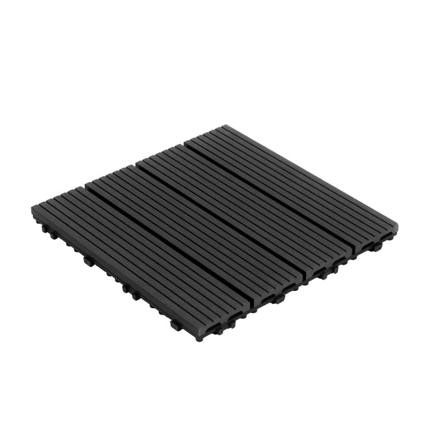 Bodenplatte PALMER 22er Set 30 x 30 cm schwarz