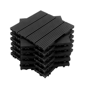 Bodenplatte PALMER 22er Set 30 x 30 cm schwarz