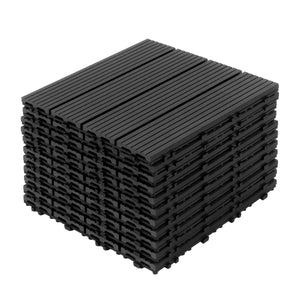 Bodenplatte PALMER 22er Set 30 x 30 cm schwarz