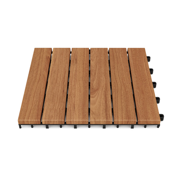 Bodenplatte aus Akazienholz HEDERA 10er Set