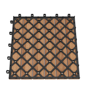 Bodenplatte aus Akazienholz HEDERA 10er Set