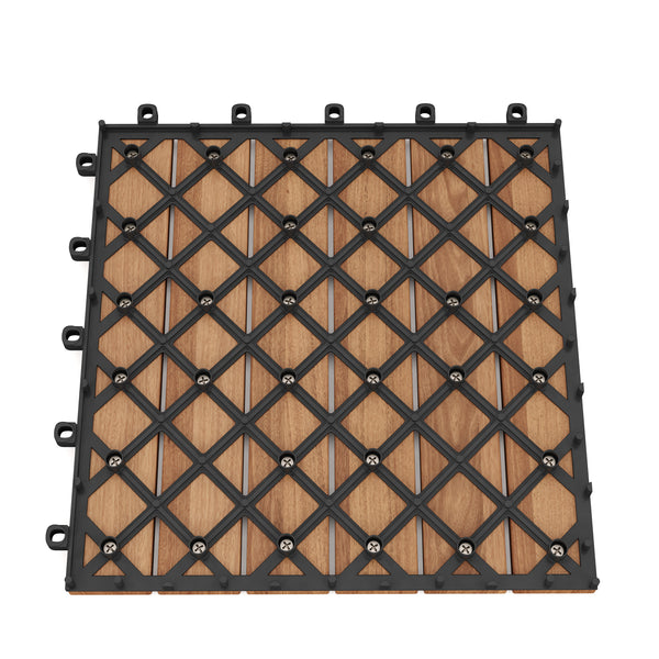 Bodenplatte aus Akazienholz HEDERA 10er Set