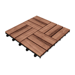 Bodenplatten 11-er Set, Akazienholz