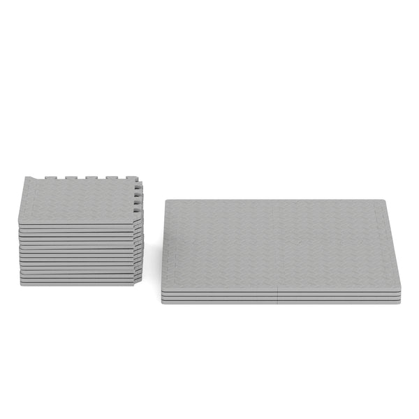 Bodenschutzmatte 30 x 30 cm 32er Set grau