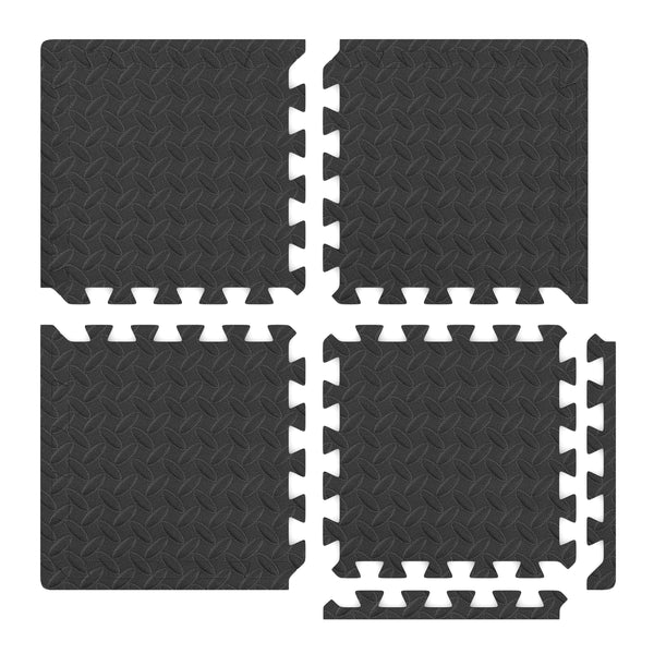 Bodenschutzmatte 30 x 30 cm 32er Set schwarz