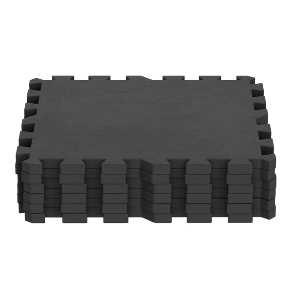 Bodenschutzmatte 49 x 49 cm 6er Set schwarz