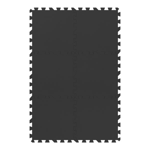 Bodenschutzmatte 49 x 49 cm 6er Set schwarz