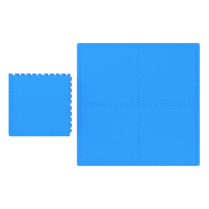 Floor mat 61 x 61 x 1.2 cm blue 12-piece set