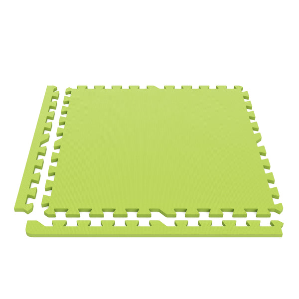 Floor mat 61 x 61 x 1.2 cm green, set of 12