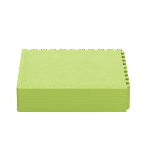 Floor mat 61 x 61 x 1.2 cm green, set of 12