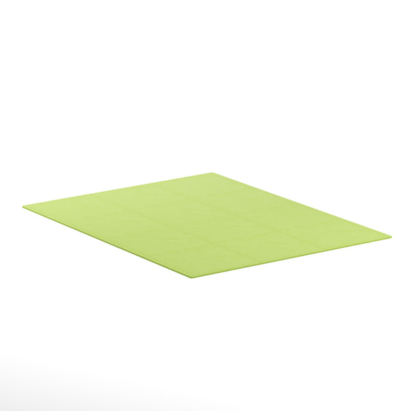 Floor mat 61 x 61 x 1.2 cm green, set of 12