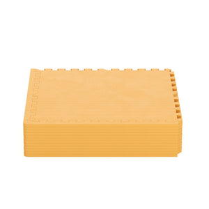 Floor mat 61 x 61 x 1.2 cm orange, set of 12