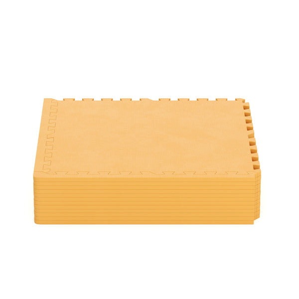 Floor mat 61 x 61 x 1.2 cm orange, set of 12