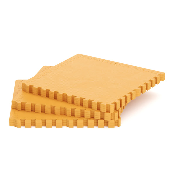 Floor mat 61 x 61 x 1.2 cm orange, set of 12