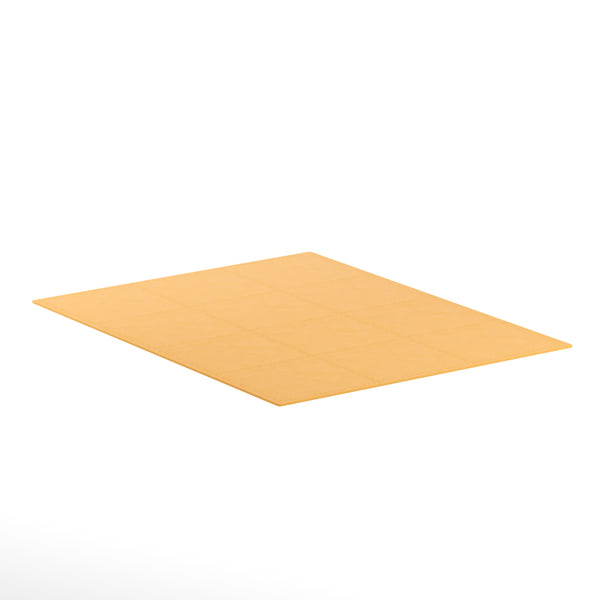 Floor mat 61 x 61 x 1.2 cm orange, set of 12