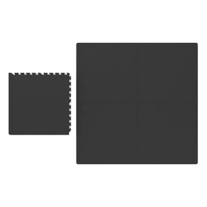 Floor mat 61 x 61 x 1.2 cm black 12-piece set 
