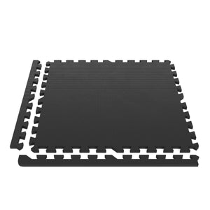 Floor mat 61 x 61 x 1.2 cm black, set of 20
