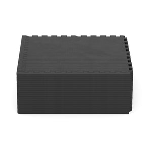 Floor mat 61 x 61 x 1.2 cm black, set of 20