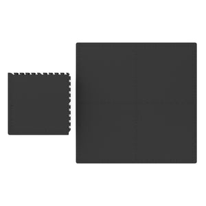 Floor mat 61 x 61 x 1.2 cm black, set of 20