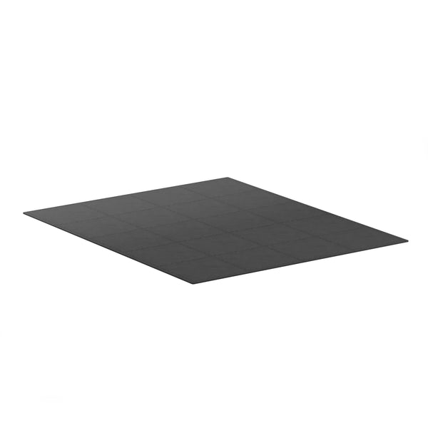 Floor mat 61 x 61 x 1.2 cm black, set of 20