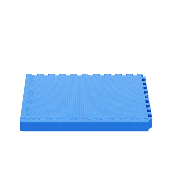 Floor mat 61 x 61 x 2 cm blue 4-piece set