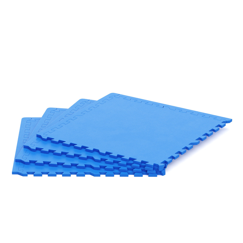 Floor mat 61 x 61 x 2 cm blue 4-piece set