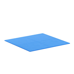 Floor mat 61 x 61 x 2 cm blue 4-piece set