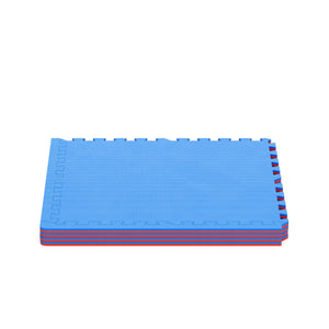 Floor mat 61 x 61 x 2 cm blue red 4-piece set