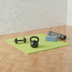 Floor mat 61 x 61 x 2 cm green 4-piece set
