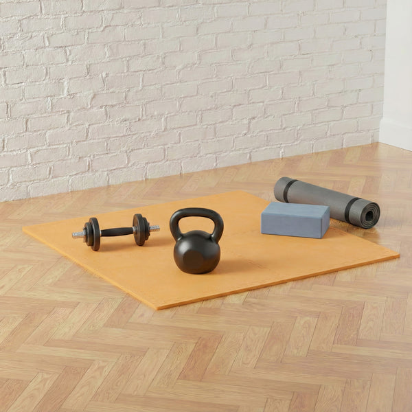 Floor mat 61 x 61 x 2 cm orange 4-piece set