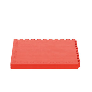 Floor mat 61 x 61 x 2 cm red 4-piece set