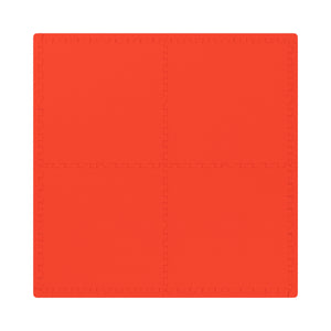 Floor mat 61 x 61 x 2 cm red 4-piece set