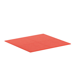 Floor mat 61 x 61 x 2 cm red 4-piece set