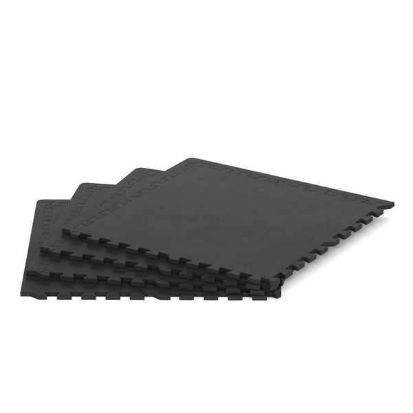 Bodenmatte 61 x 61 x 2 cm schwarz 4er Set