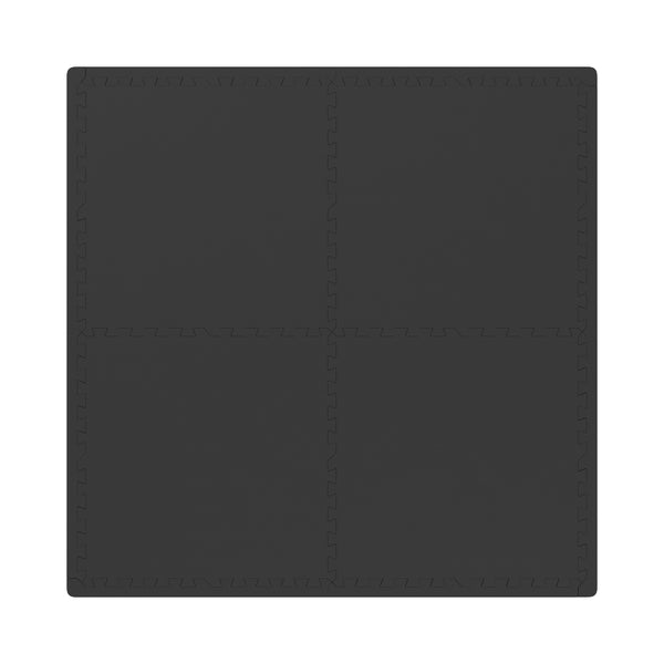 Bodenmatte 61 x 61 x 2 cm schwarz 4er Set