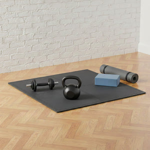 Bodenmatte 61 x 61 x 2 cm schwarz 4er Set