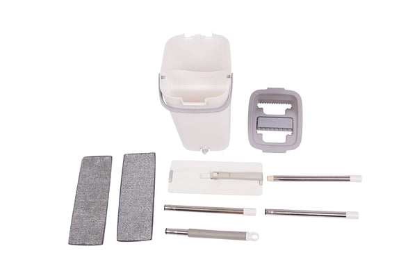 Bodenwischer Set 4-teilig weiss/grau
