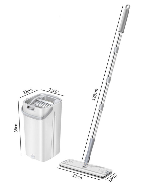 Bodenwischer Set 4-teilig weiss/grau